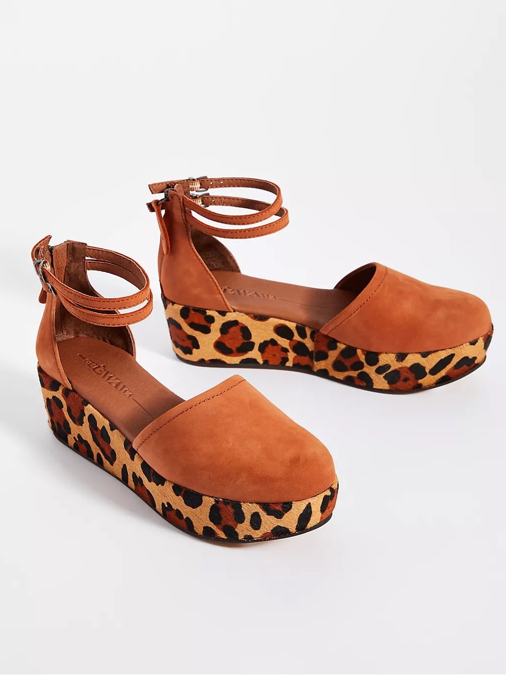 Anthropologie x Gee Wawa Daisy Platform Sandals Leopard 7.5